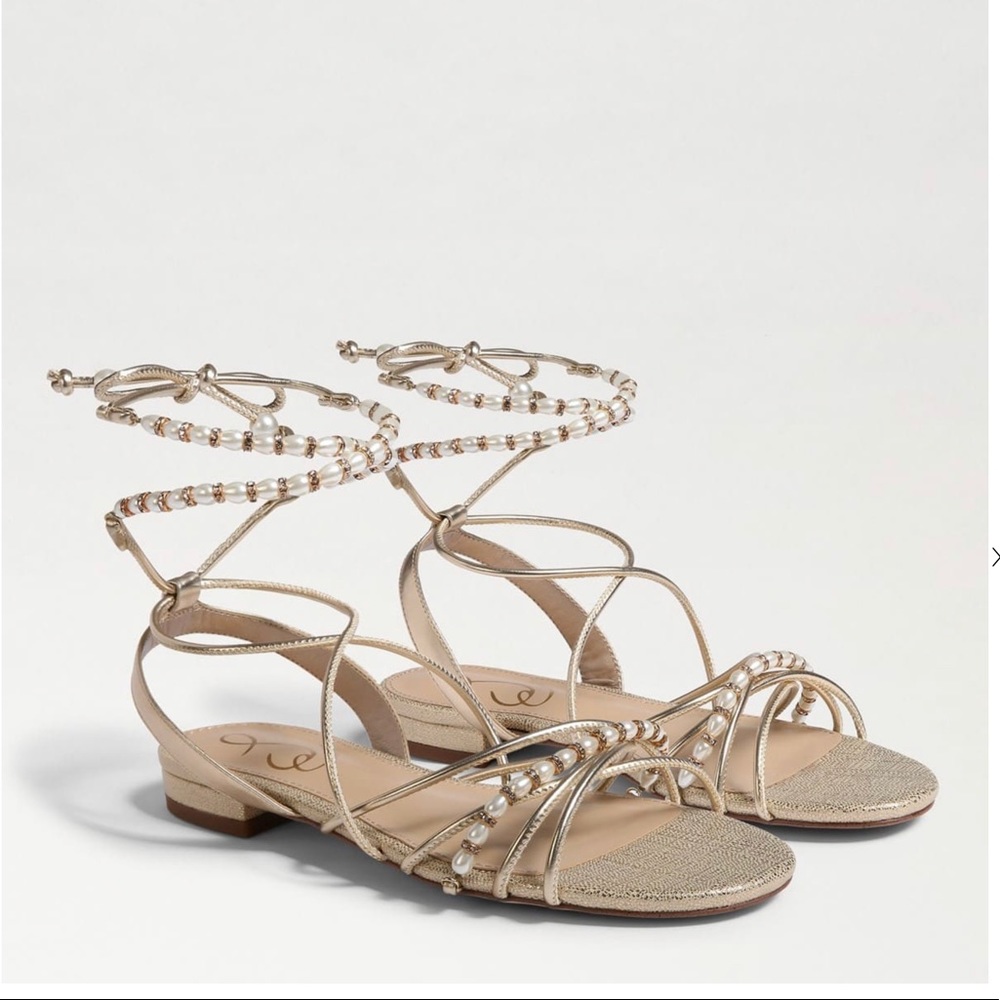 Sam Edelman Tatianna, gold Nappa sandals